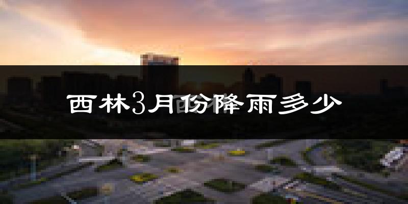 西林3月份降雨多少?