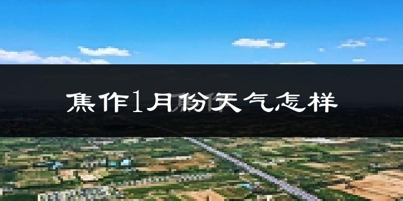 焦作市1月份天气如何?很冷吗?
